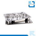 Wholesale Stainless Steel 5 Compartment Butterfly Lunch Plate